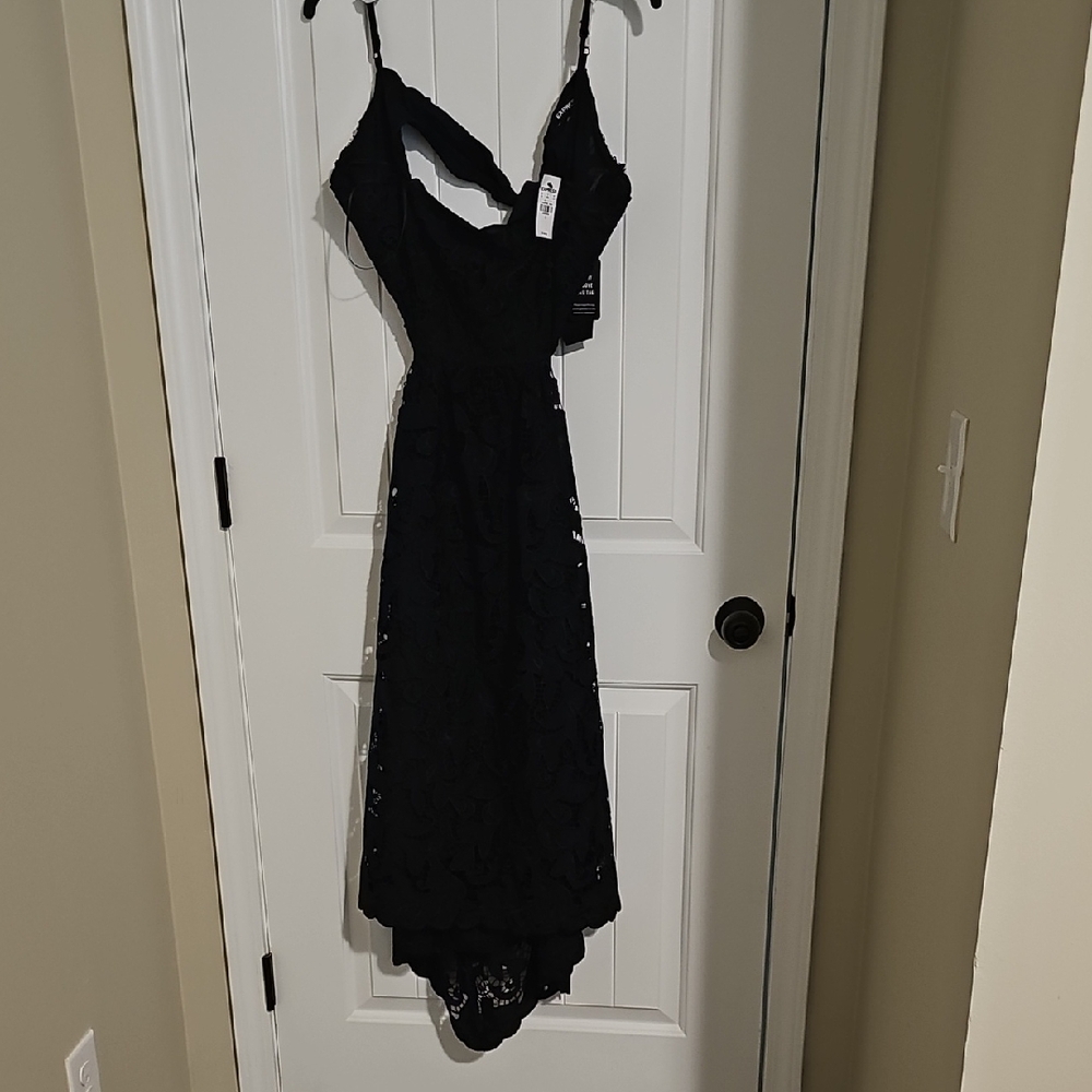 Express Black High Low Sundress Spaghetti Strap